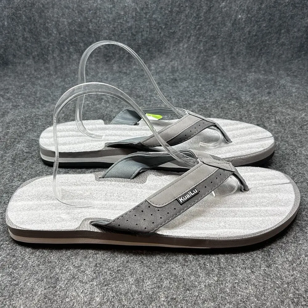 KuaiLu Mens Sport Slides Flip Flop Comfort Sandal Sz 14 Arch Support NEW W/ TAGS